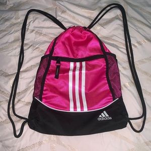 Adidas Pink drawstring bag